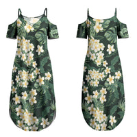 Hawaii Plumeria Tropical Leaves Couples Matching Summer Maxi Dress and Hawaiian Shirt Monstera Calathea Palm Fronds
