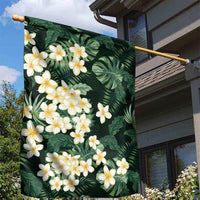 Hawaii Plumeria Tropical Leaves Garden Flag Monstera Calathea Palm Fronds
