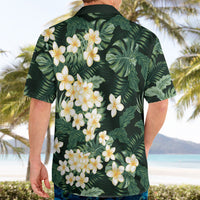 Hawaii Plumeria Tropical Leaves Hawaiian Shirt Monstera Calathea Palm Fronds