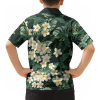 Hawaii Plumeria Tropical Leaves Hawaiian Shirt Monstera Calathea Palm Fronds
