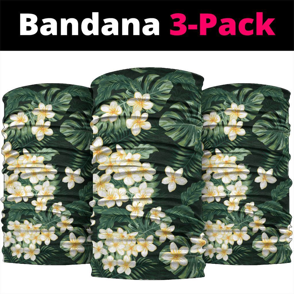 Hawaii Plumeria Tropical Leaves Neck Gaiter Monstera Calathea Palm Fronds