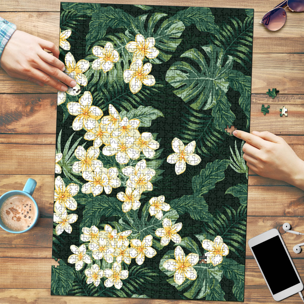 Hawaii Plumeria Tropical Leaves Puzzle Monstera Calathea Palm Fronds