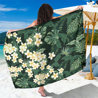 Hawaii Plumeria Tropical Leaves Sarong Monstera Calathea Palm Fronds