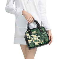 Hawaii Plumeria Tropical Leaves Shoulder Handbag Monstera Calathea Palm Fronds
