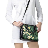 Hawaii Plumeria Tropical Leaves Shoulder Handbag Monstera Calathea Palm Fronds