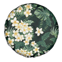 Hawaii Plumeria Tropical Leaves Spare Tire Cover Monstera Calathea Palm Fronds