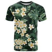 Hawaii Plumeria Tropical Leaves T Shirt Monstera Calathea Palm Fronds