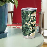 Hawaii Plumeria Tropical Leaves Tumbler Cup Monstera Calathea Palm Fronds