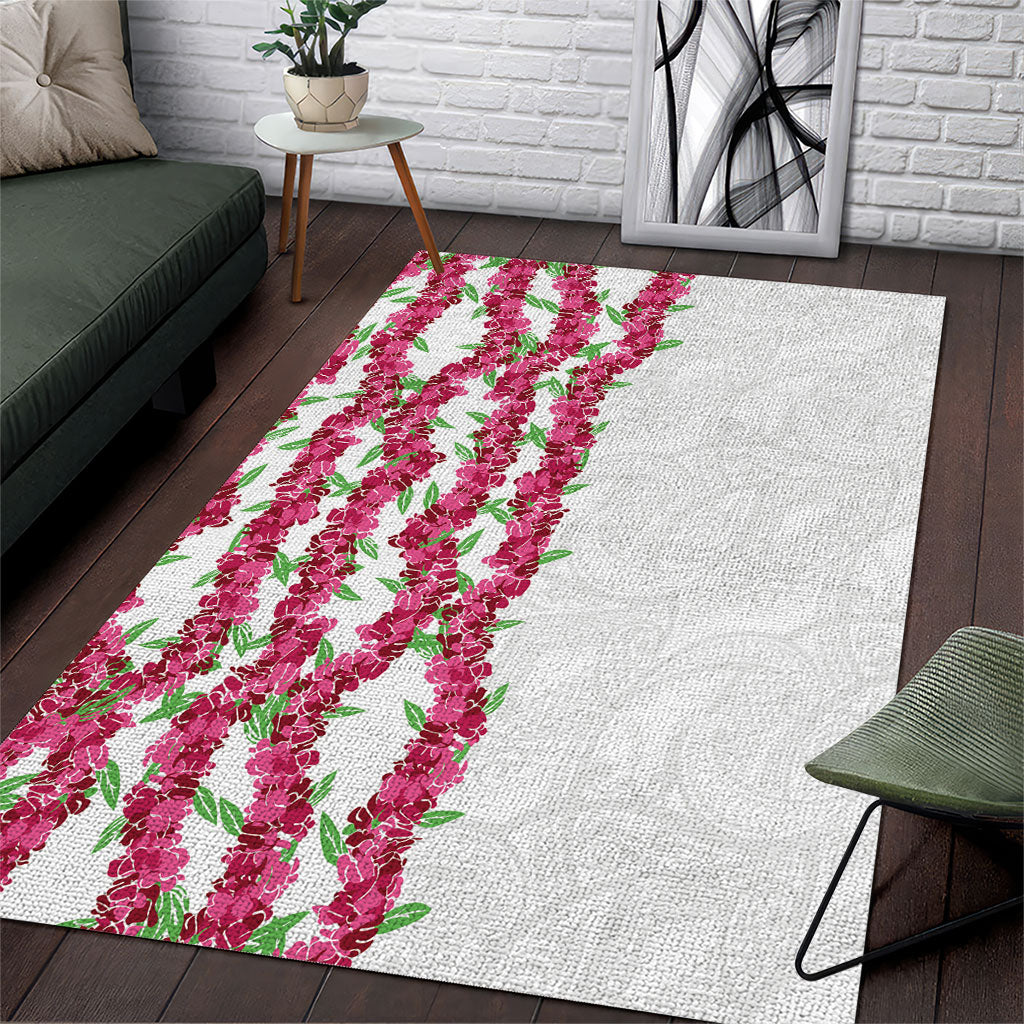Hawaii Aalii Lei Area Rug Aalii Ku Makani LT01 White - Polynesian Pride