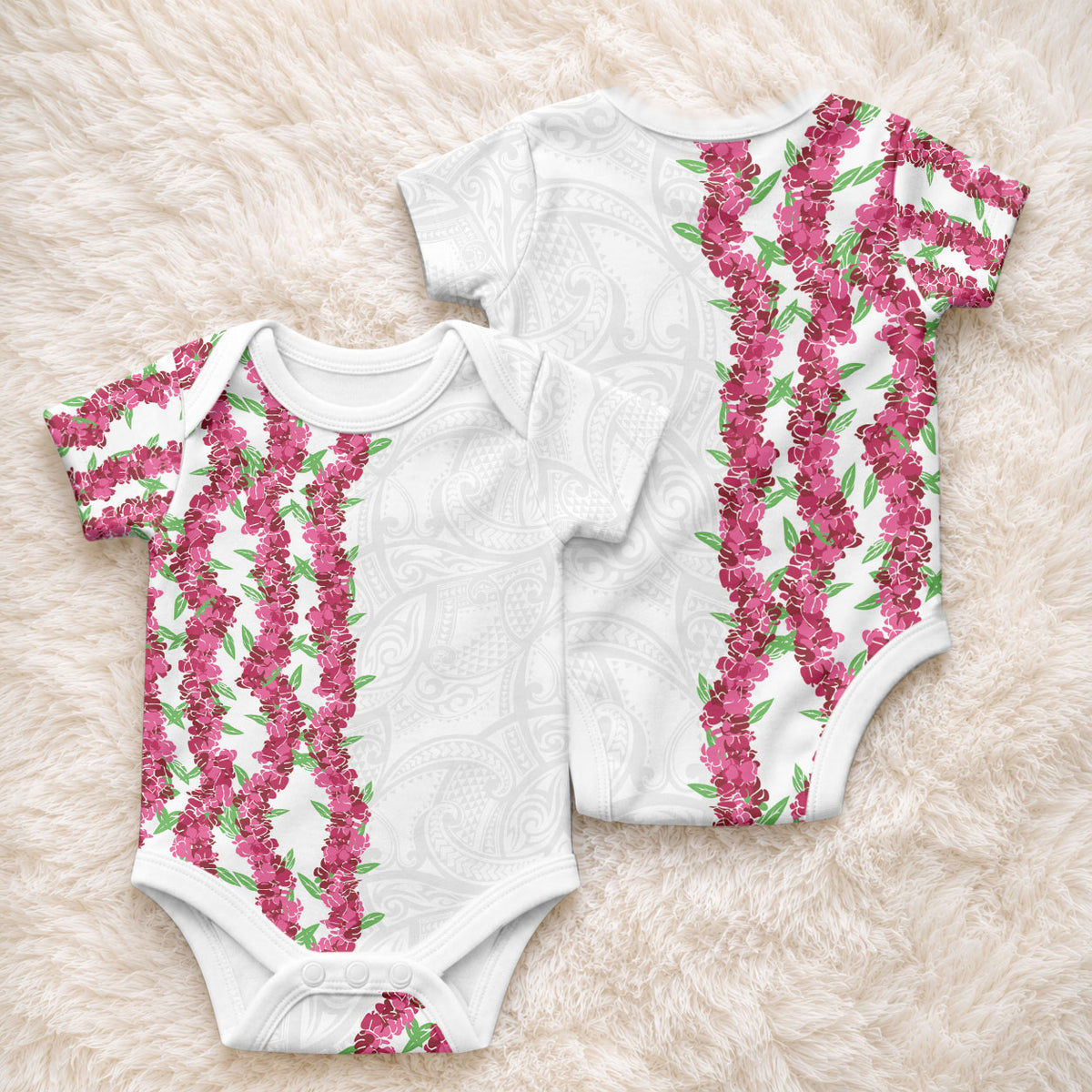 Hawaii Aalii Lei Baby Onesie Aalii Ku Makani