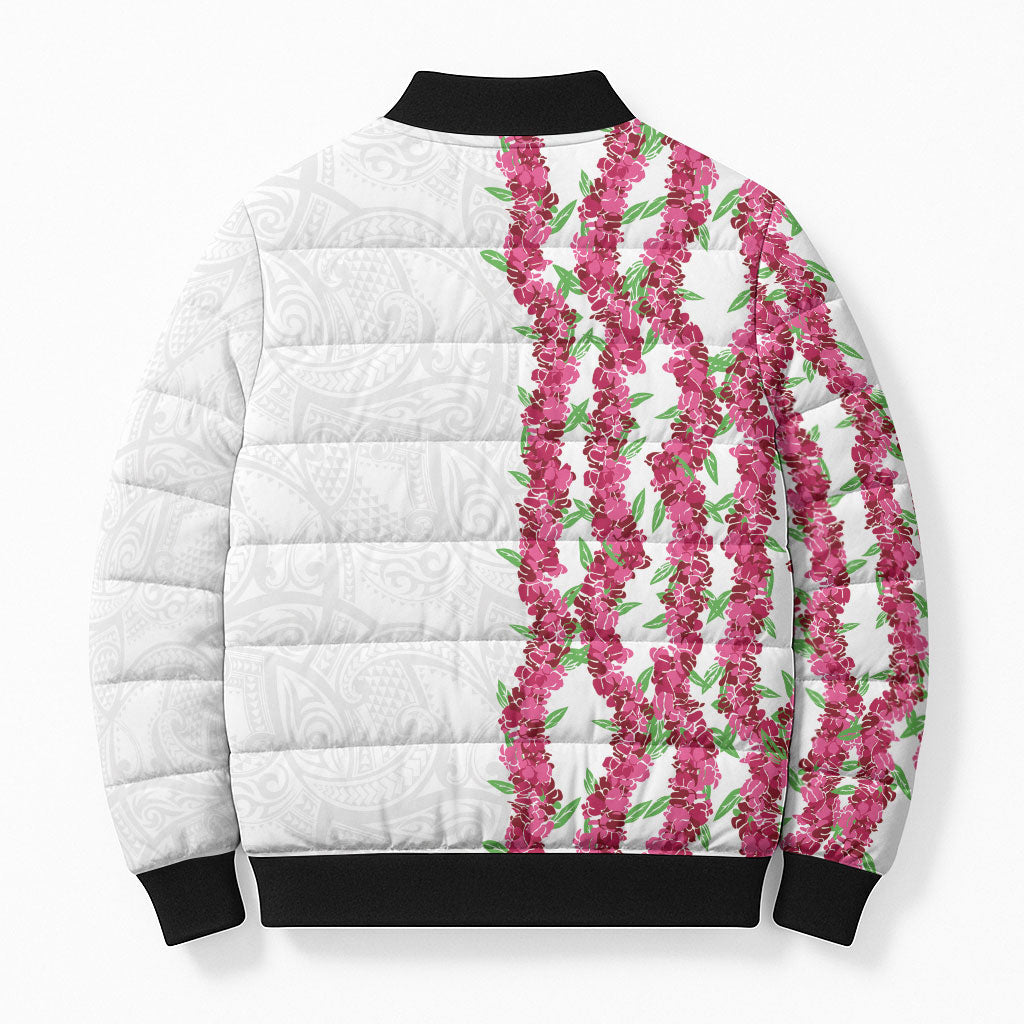 Hawaii Aalii Lei Bomber Puffer Jacket Aalii Ku Makani