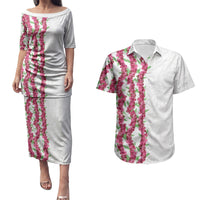 Hawaii Aalii Lei Couples Matching Puletasi and Hawaiian Shirt Aalii Ku Makani