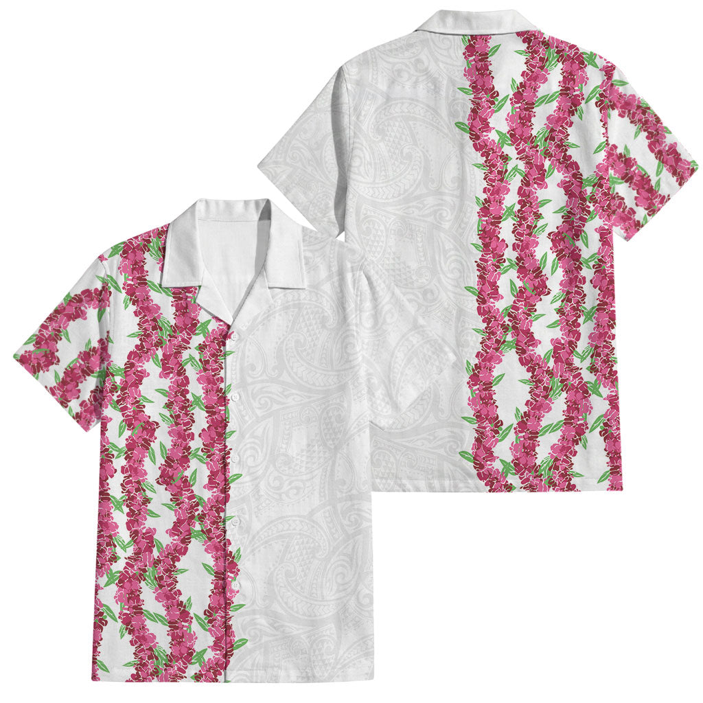 Hawaii Aalii Lei Family Matching Long Sleeve Bodycon Dress and Hawaiian Shirt Aalii Ku Makani