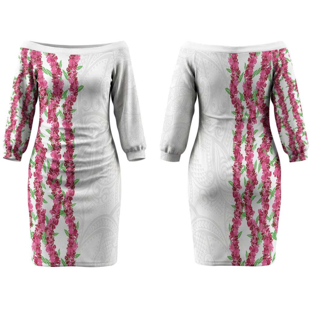 Hawaii Aalii Lei Family Matching Off The Shoulder Long Sleeve Dress and Hawaiian Shirt Aalii Ku Makani