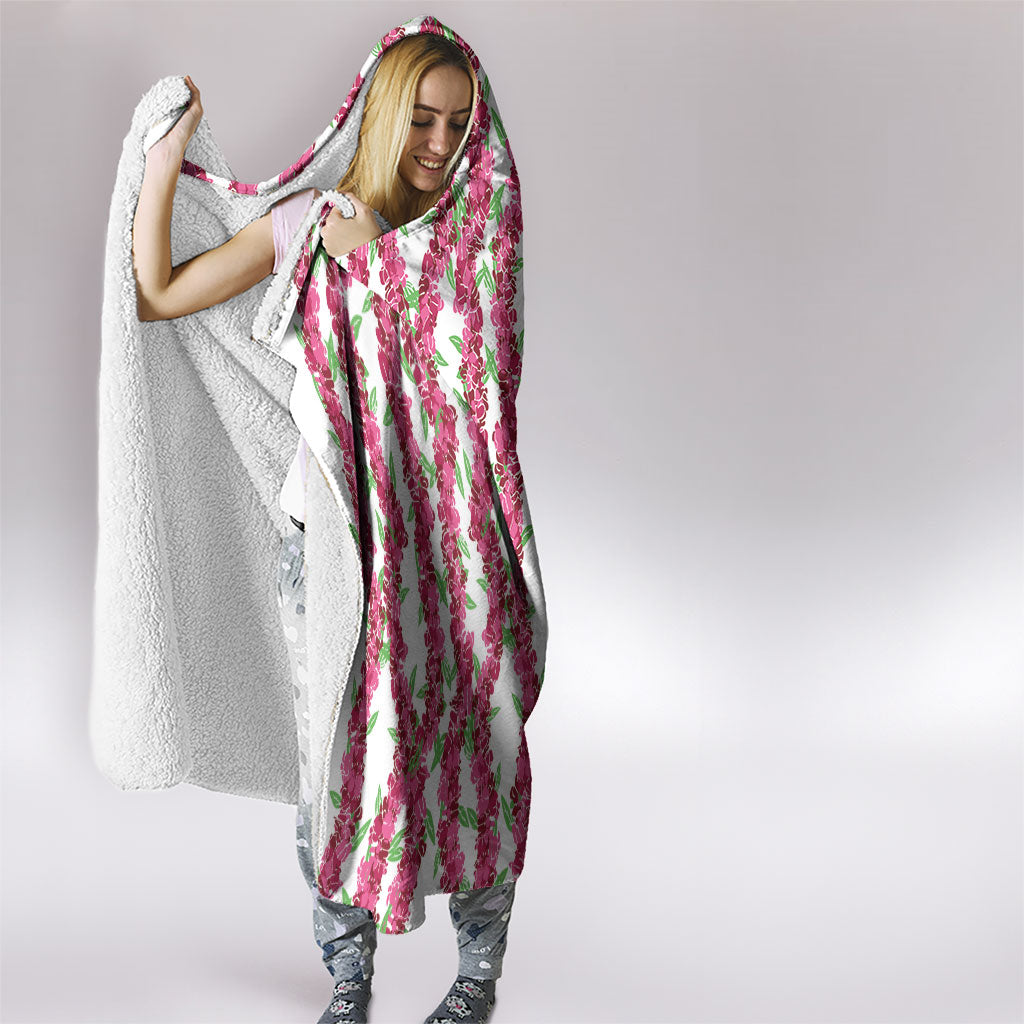 Hawaii Aalii Lei Hooded Blanket Aalii Ku Makani