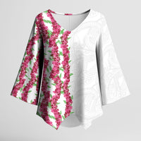 Hawaii Aalii Lei Kimono Sleeve Blouse Aalii Ku Makani