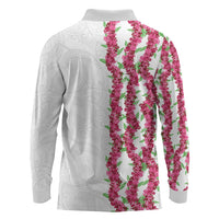 Hawaii Aalii Lei Long Sleeve Polo Shirt Aalii Ku Makani