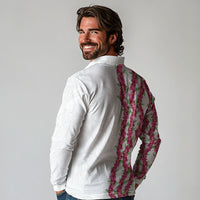Hawaii Aalii Lei Long Sleeve Polo Shirt Aalii Ku Makani