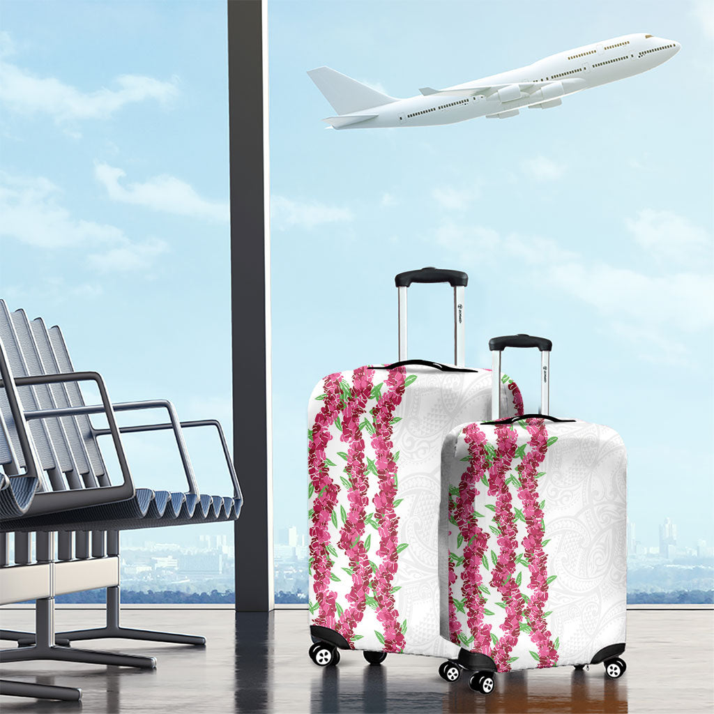 Hawaii Aalii Lei Luggage Cover Aalii Ku Makani