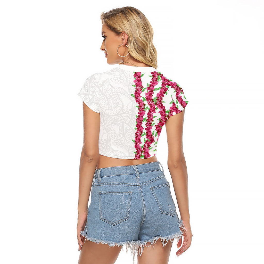 Hawaii Aalii Lei Raglan Cropped T Shirt Aalii Ku Makani