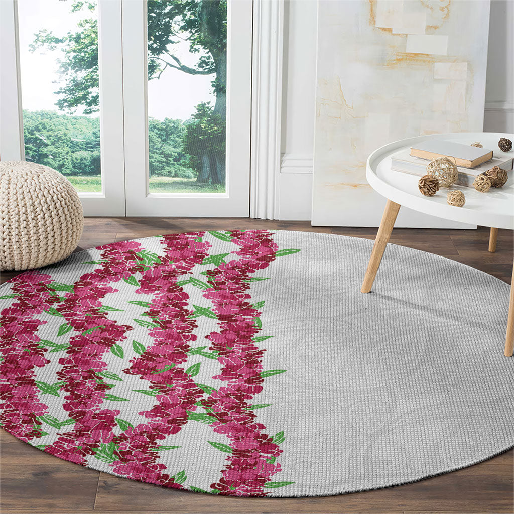 Hawaii Aalii Lei Round Carpet Aalii Ku Makani
