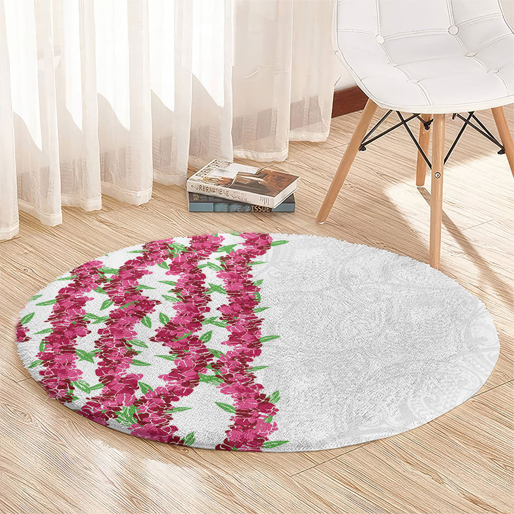 Hawaii Aalii Lei Round Carpet Aalii Ku Makani
