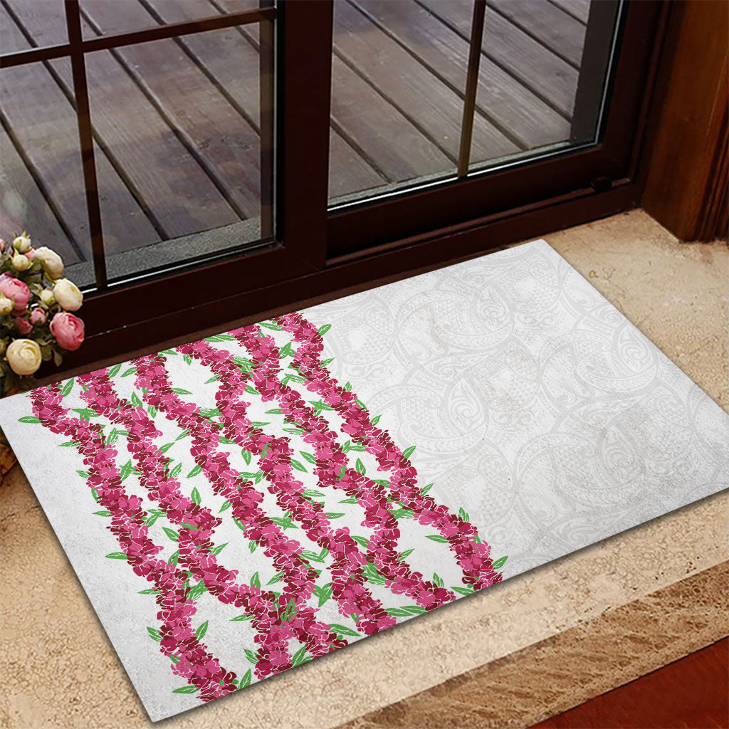 Hawaii Aalii Lei Rubber Doormat Aalii Ku Makani
