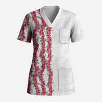 Hawaii Aalii Lei Scrub Top Aalii Ku Makani