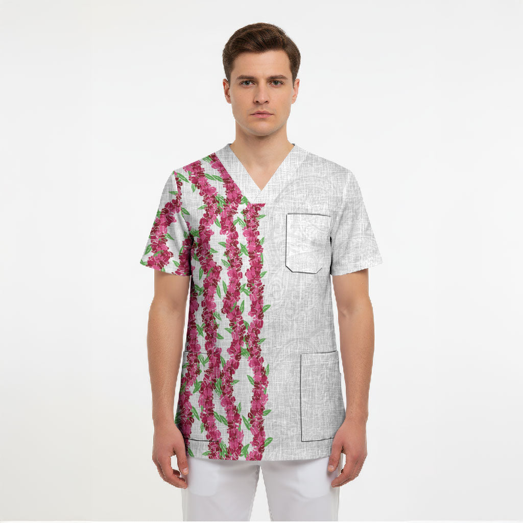 Hawaii Aalii Lei Scrub Top Aalii Ku Makani