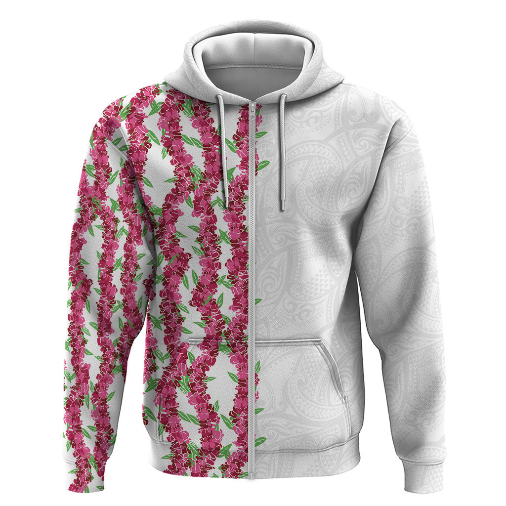 Hawaii Aalii Lei Zip Hoodie Aalii Ku Makani