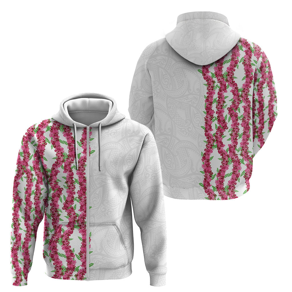Hawaii Aalii Lei Zip Hoodie Aalii Ku Makani