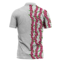 Hawaii Aalii Lei Zipper Polo Shirt Aalii Ku Makani