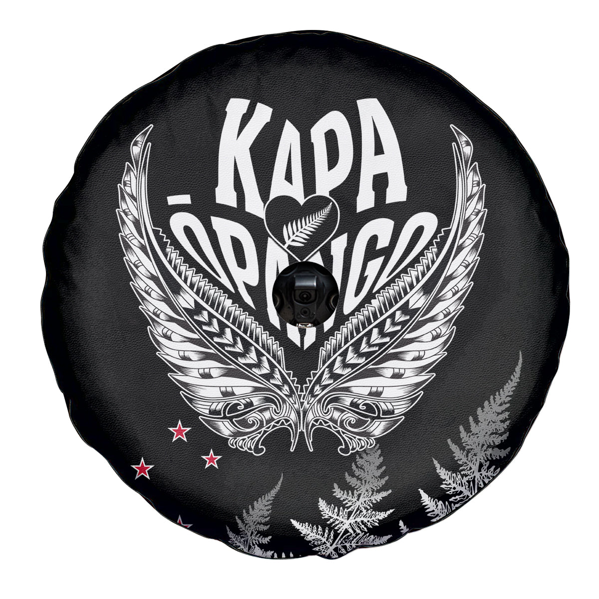 New Zealand Rugby Spare Tire Cover NZ Opango Forever Silver Fern Heart LT01 - Polynesian Pride