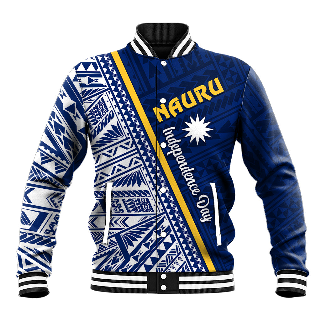Nauru Independence Day Baseball Jacket Repubrikin Naoero Gods Will First LT01 Unisex Blue - Polynesian Pride