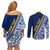 Nauru Independence Day Couples Matching Off Shoulder Short Dress and Long Sleeve Button Shirt Repubrikin Naoero Gods Will First LT01 - Polynesian Pride