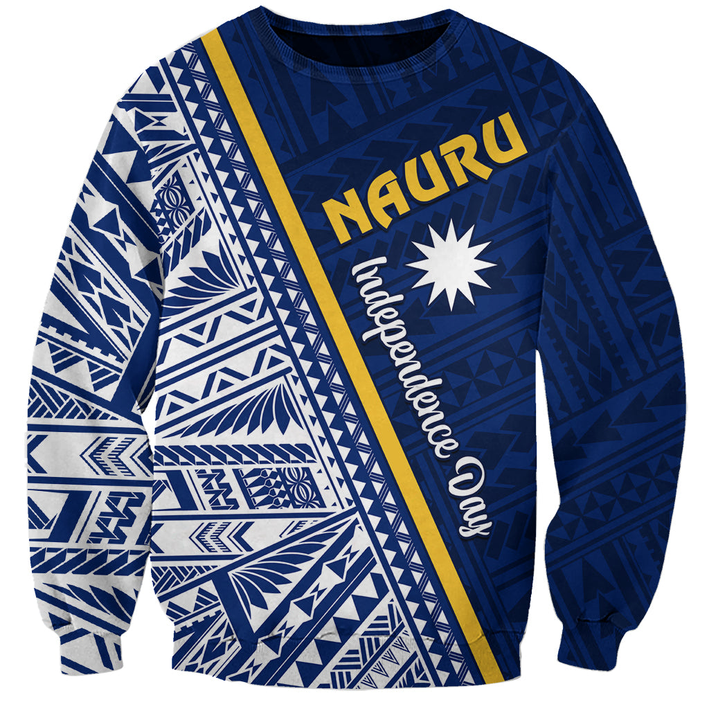 Nauru Independence Day Sweatshirt Repubrikin Naoero Gods Will First LT01 Unisex Blue - Polynesian Pride
