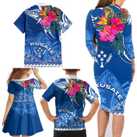 Kosrae Constitution Day Family Matching Long Sleeve Bodycon Dress and Hawaiian Shirt Kusaie Special Style LT01 - Polynesian Pride