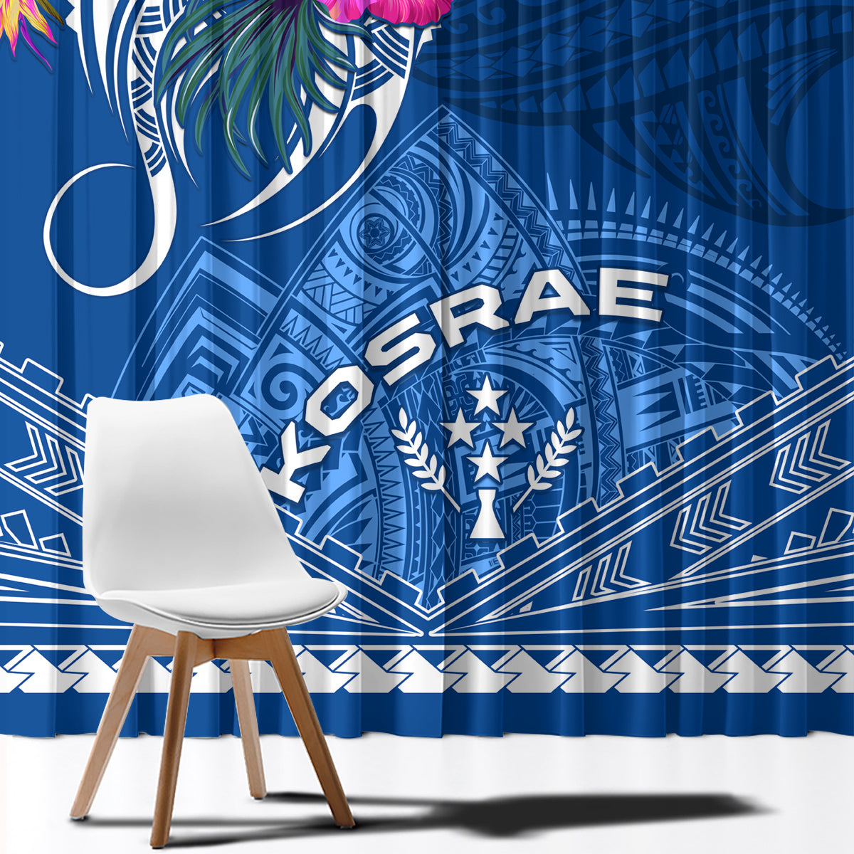 Kosrae Constitution Day Window Curtain Kusaie Special Style LT01 - Polynesian Pride