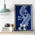 Hafa Adai Guam Canvas Wall Art Polynesian Floral Blue Pattern LT01 - Polynesian Pride