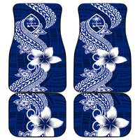 Hafa Adai Guam Car Mats Polynesian Floral Blue Pattern LT01 Blue - Polynesian Pride