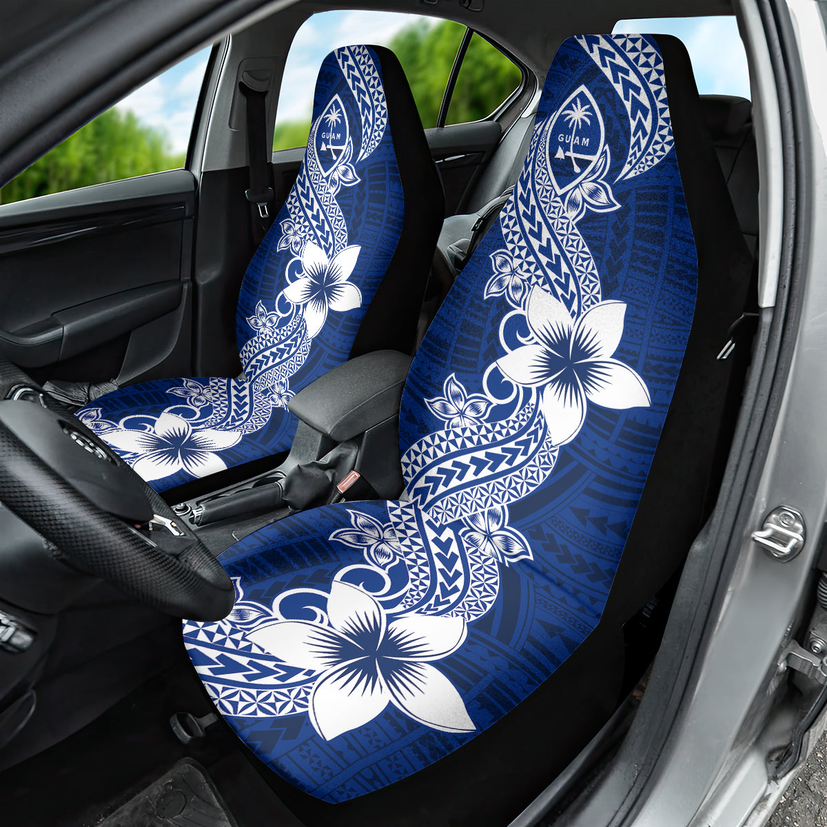 Hafa Adai Guam Car Seat Cover Polynesian Floral Blue Pattern LT01 - Polynesian Pride