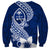 Hafa Adai Guam Sweatshirt Polynesian Floral Blue Pattern LT01 - Polynesian Pride