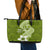 Hafa Adai Guam Leather Tote Bag Polynesian Olive Green Blue Pattern LT01 - Polynesian Pride