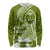 Hafa Adai Guam Long Sleeve Shirt Polynesian Olive Green Blue Pattern LT01 Unisex Green - Polynesian Pride