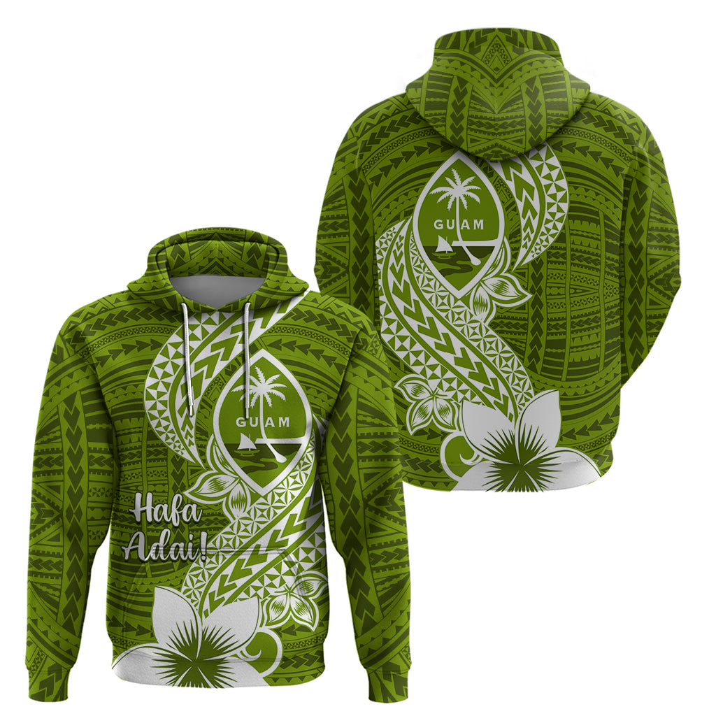 Hafa Adai Guam Zip Hoodie Polynesian Olive Green Blue Pattern LT01 - Polynesian Pride