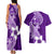 Hafa Adai Guam Couples Matching Tank Maxi Dress and Hawaiian Shirt Polynesian Floral Purple Pattern LT01 - Polynesian Pride