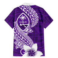 Hafa Adai Guam Family Matching Mermaid Dress and Hawaiian Shirt Polynesian Floral Purple Pattern LT01 - Polynesian Pride