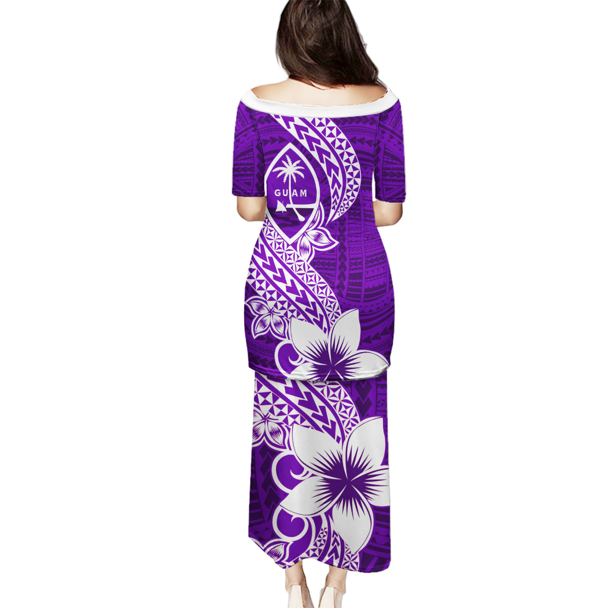 Hafa Adai Guam Family Matching Puletasi Dress and Hawaiian Shirt Polynesian Floral Purple Pattern LT01 - Polynesian Pride