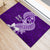 Hafa Adai Guam Rubber Doormat Polynesian Floral Purple Pattern LT01 - Polynesian Pride