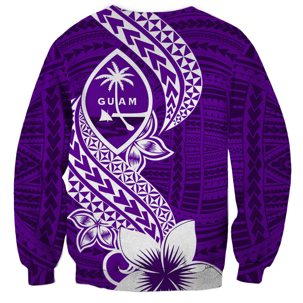 Hafa Adai Guam Sweatshirt Polynesian Floral Purple Pattern LT01 - Polynesian Pride